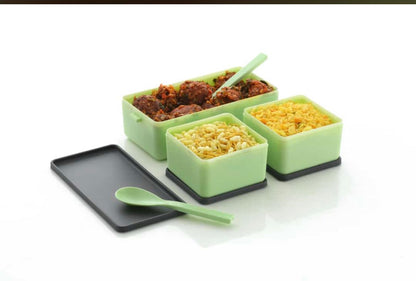 3 Compartment Lunch Boxes, Classy Tiffin Box For Office ,School, Collage 3 Containers Lunch Box